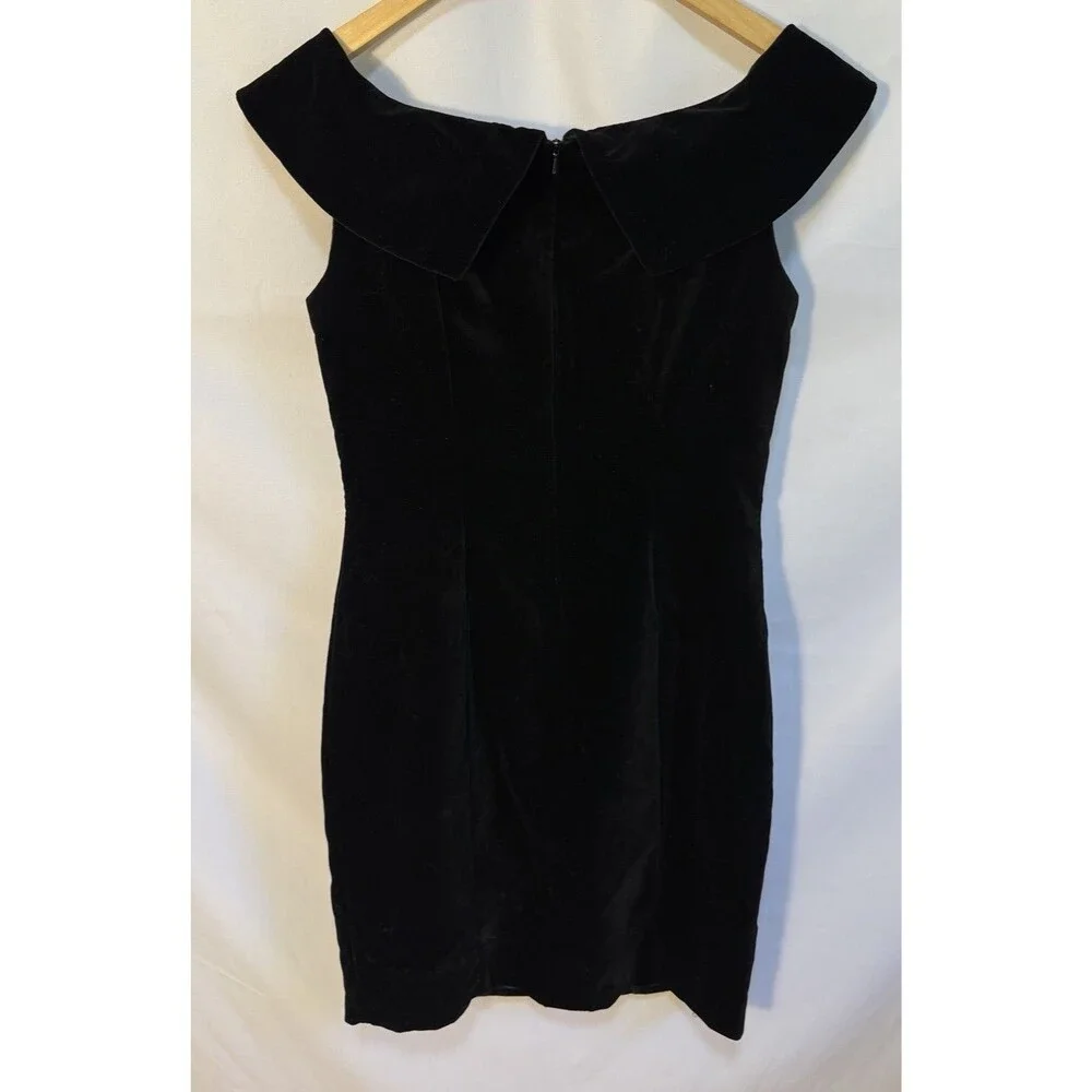 Vintage 80's Laura Ashley Velvet Dress sz 8  Cocktail  Party elegant made in UK - Picture 7 of 10